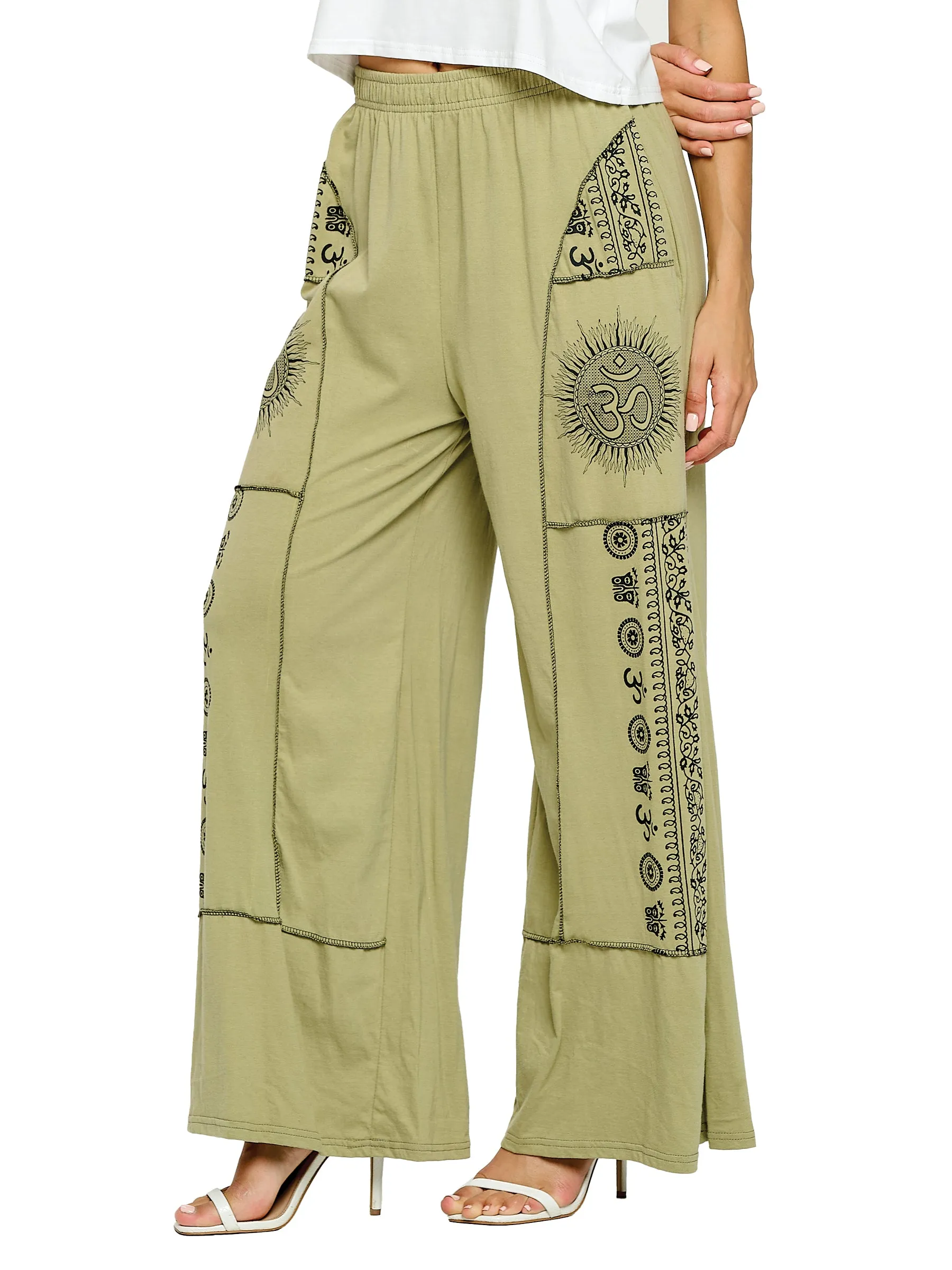 Palazzo Pants Om Print