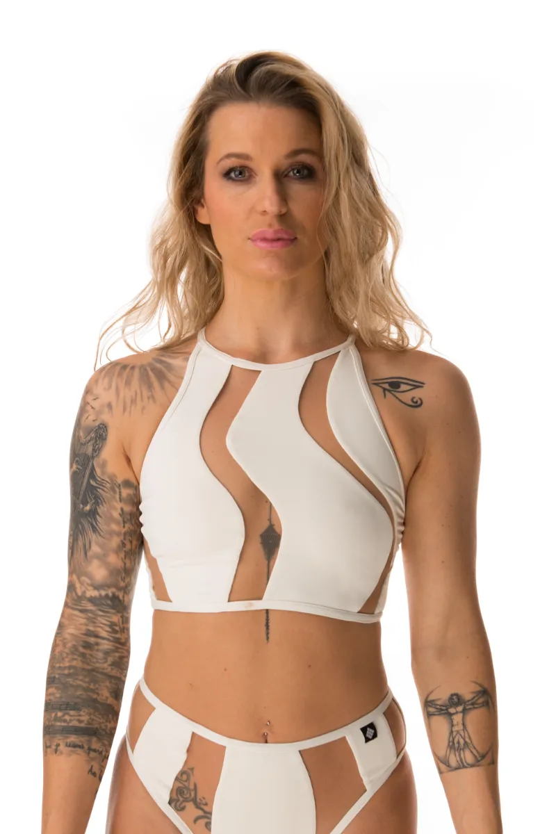 Poledancerka Rays Top - Ivory White