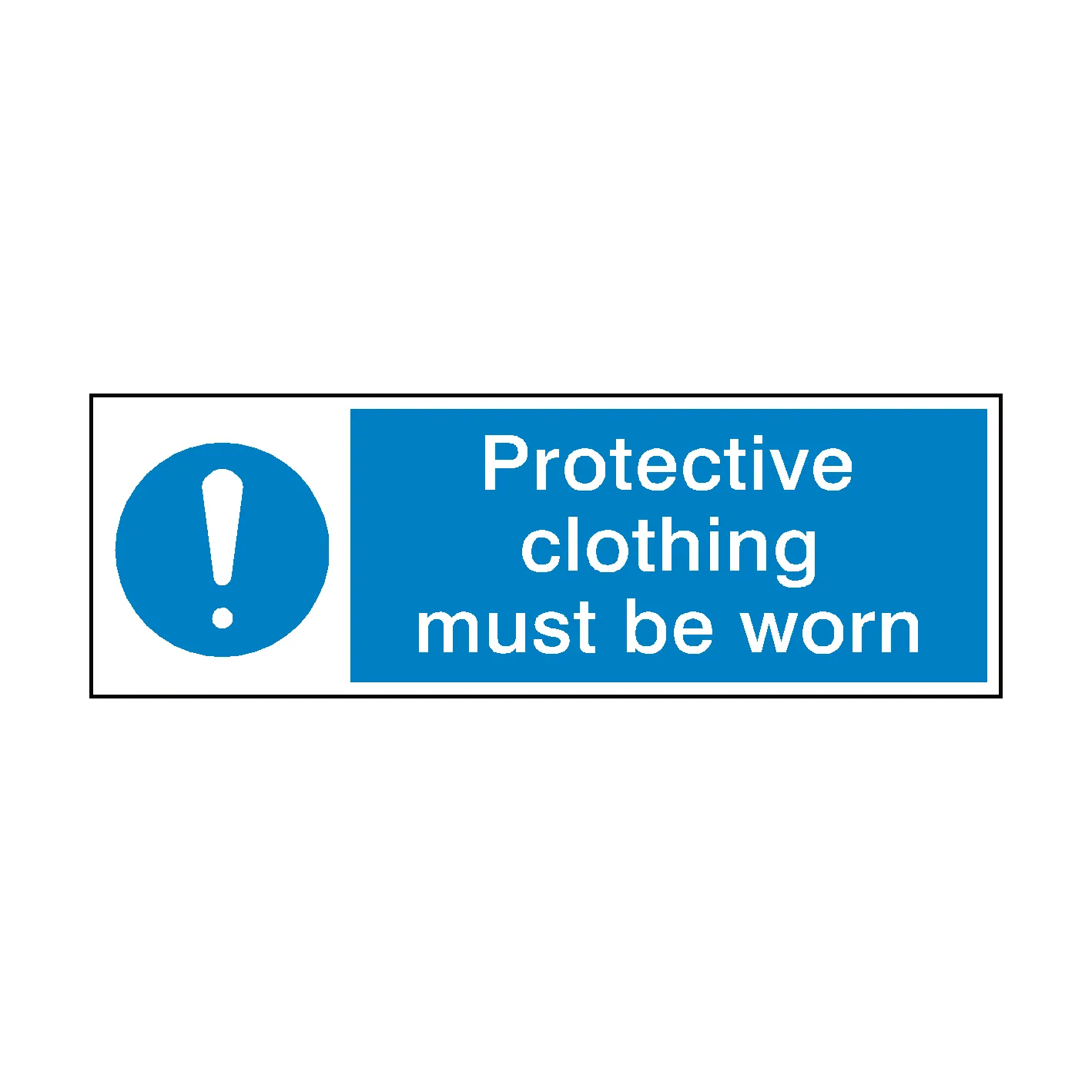 Protective Clothing Must Be Worn Mandatory Sign