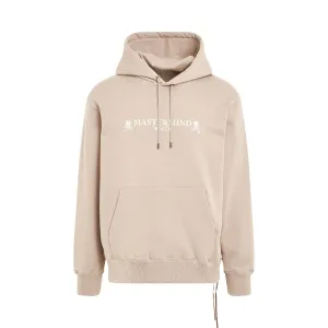 Rubbed Logo Hoodie in Beige