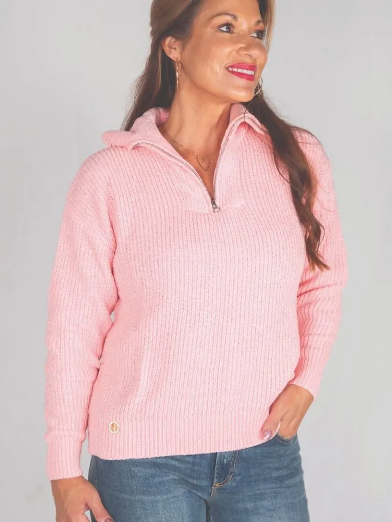 Simply Southern | Adult Sweater Quarter Zip | Candy