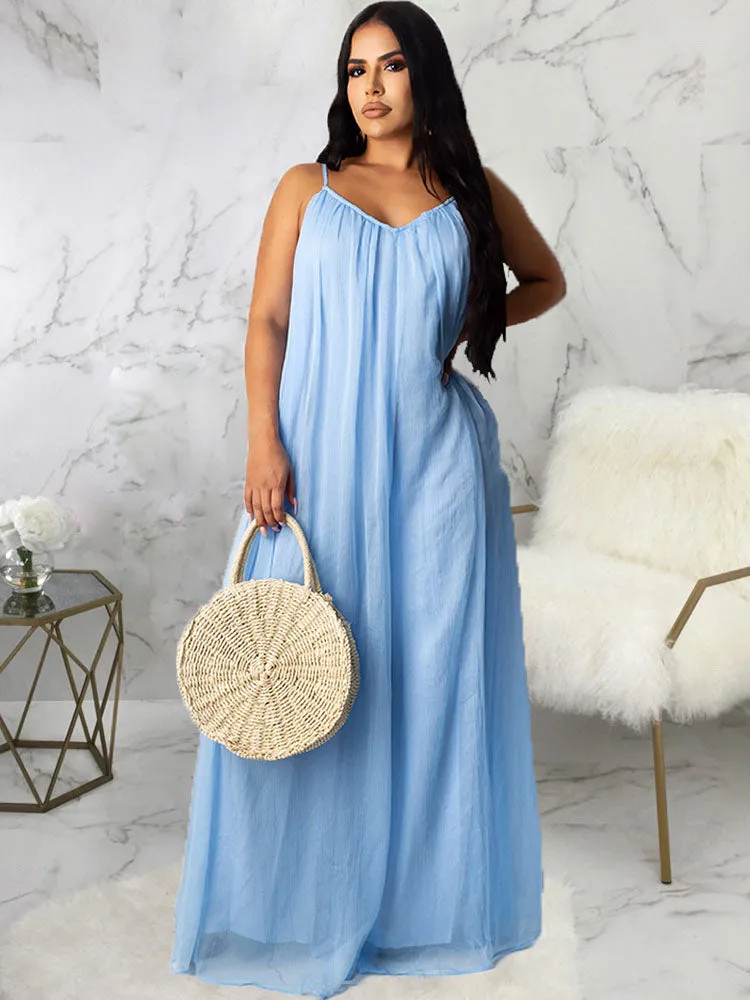 Spaghetti Straps Maxi Dresses