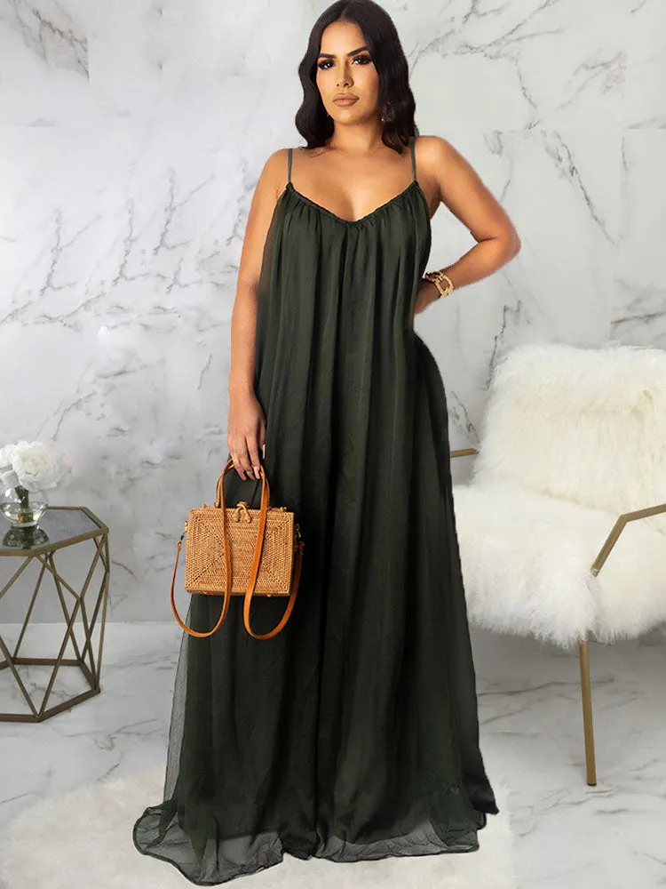 Spaghetti Straps Maxi Dresses