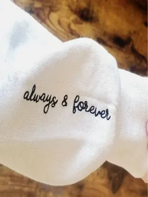 SXV  'always and forever’ Printed Cool Aesthetic Sweatshirt Hoodie