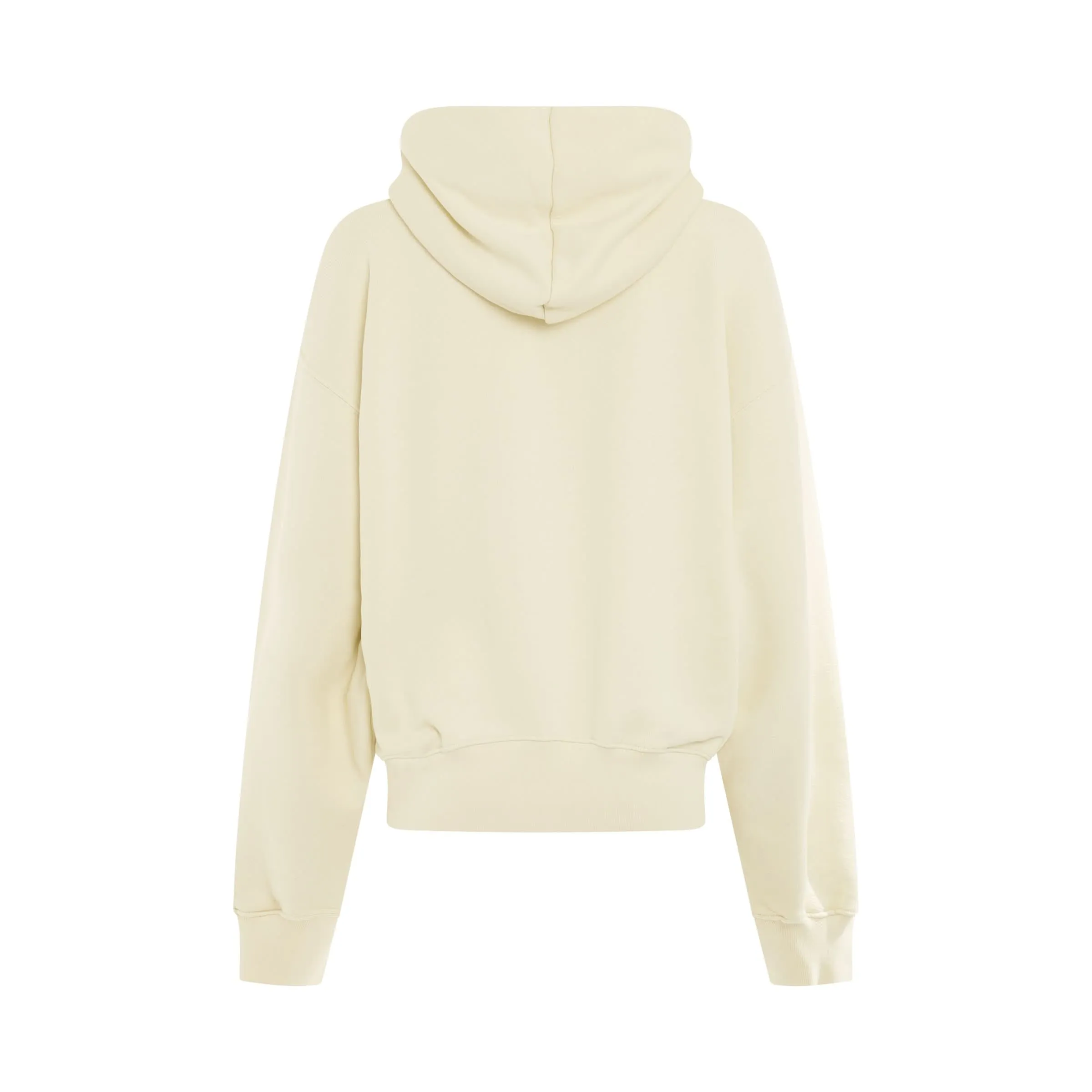 Thick Big Logo Oversize Hoodie in Beige