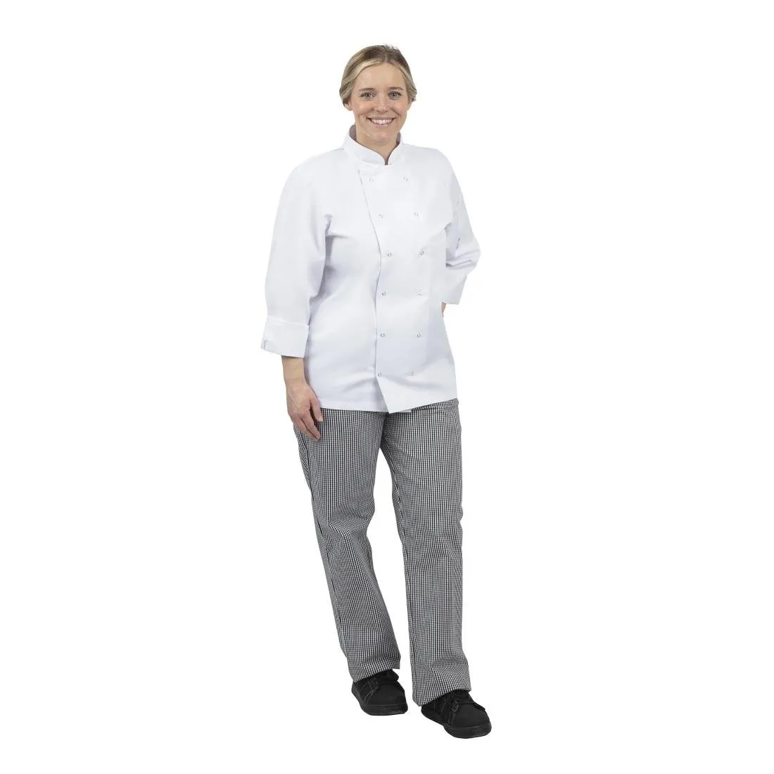 Whites Unisex Vegas Chefs Trousers Black and White Check XL - DL712-XL