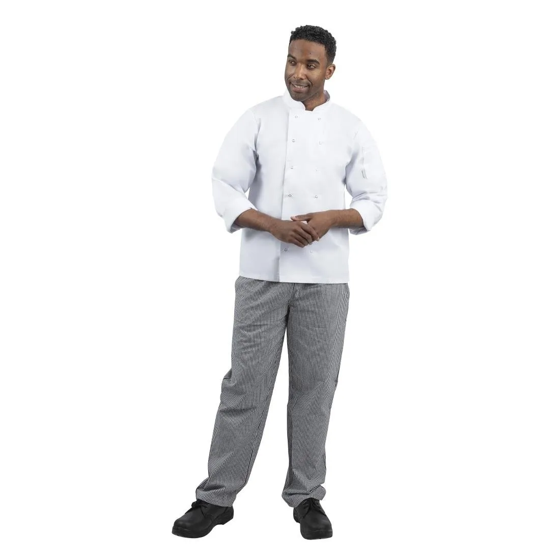 Whites Unisex Vegas Chefs Trousers Black and White Check XL - DL712-XL