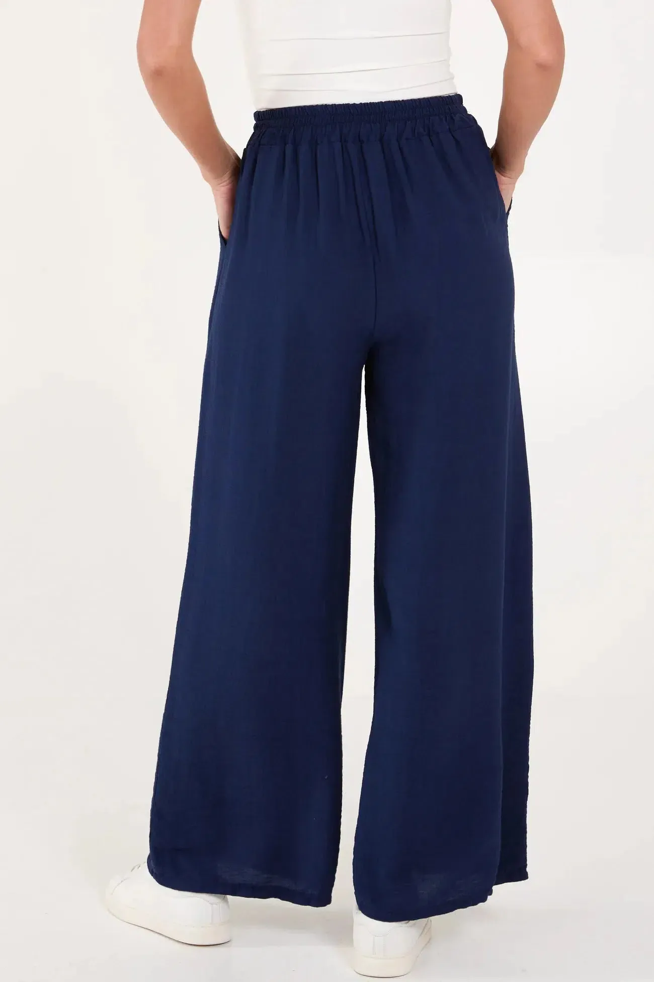 Wide Leg Drawstring Trousers