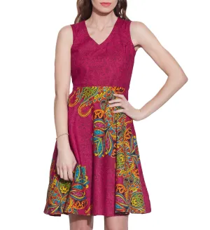 Women's Apparel Cotton Printed Dress,Machine Washable,W-CPD36-1626, Size-36 Inch