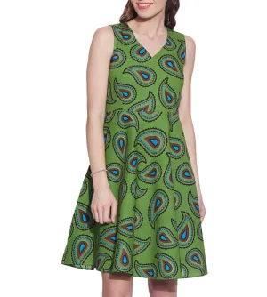 Women's Apparel Cotton Printed Dress,Machine Washable,W-CPD44-1623, Size-44 Inch