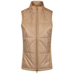 Womens Venya Powerstretch Hybrid Vest Dark Sand - AW24