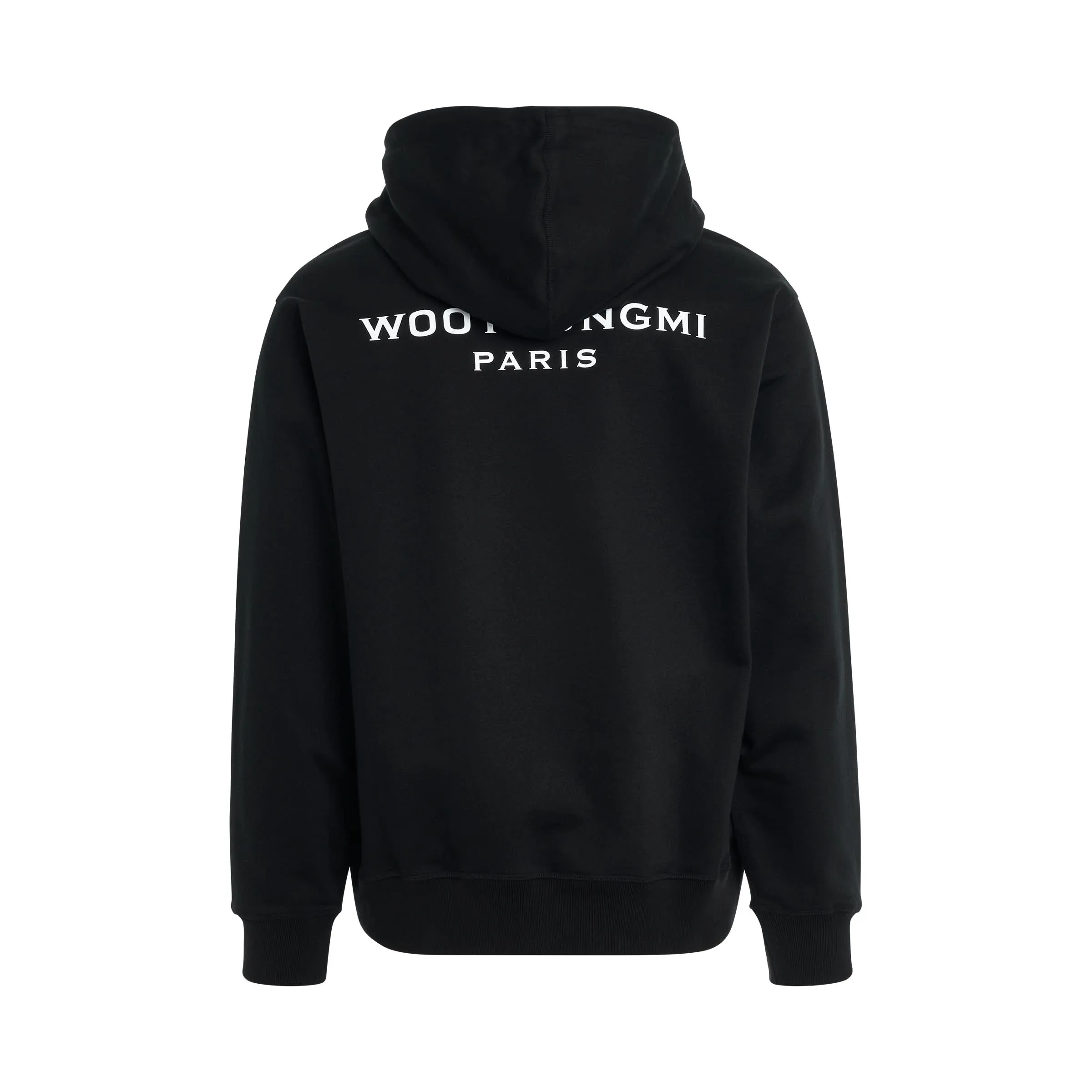 WYM Logo Embroidered Hoodie in Black