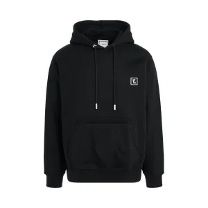 WYM Logo Embroidered Hoodie in Black